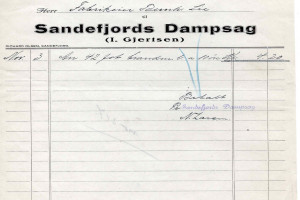 Bilde av Sandefjords Dampsag (I. Gjertsen)